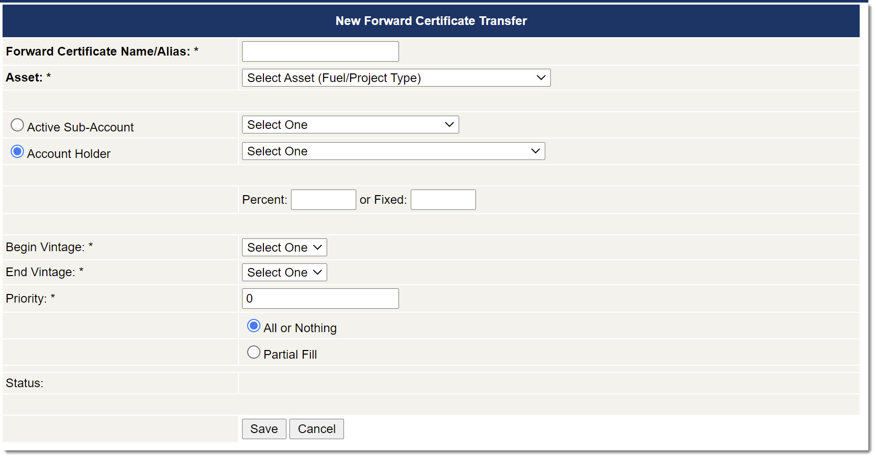 Register a Stand Alone Project NAR